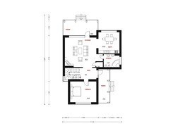 Большой двухэтажный дом с панорамными окнами и красивым балконом