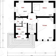 Проект классической виллы прошлого века с цокольным этажом