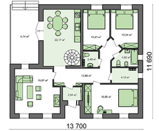 Проект дома с мансардой в стиле шале