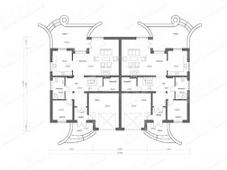 Проект большой шикарной виллы на две семьи с двумя террасами и двумя гаражами
