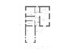 Коттедж с мансардой и с фронтальным гаражом