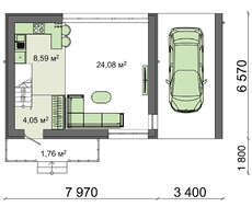 Проект компактного двухэтажного коттеджа с плоской крышей