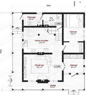 Дом с мансардой в каркасном исполнении в стиле шале