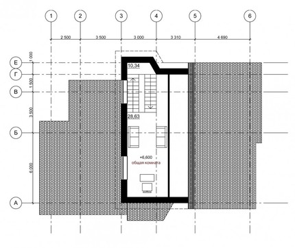 Загородный коттедж с мансардой классического стиля с оригинальным дизайном