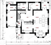 Загородный коттедж с большими балконами