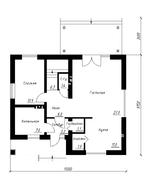 Проект мансардного дома с дополнительной спальней на первом этаже