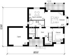 Проект двухэтажного дома с фактурным фасадом
