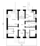 Дачный домик с гостевой на 1-м этаже