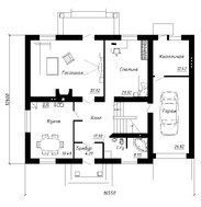Загородный коттедж с практичной планировкой