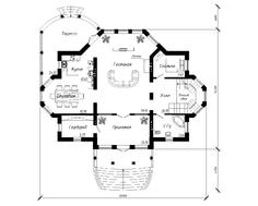 Проект небольшого замка с бассейном в цоколе