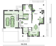Классический двухэтажный дом с просторной террасой