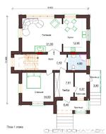 Проект 2-х этажного дома с оригинальным фасадом