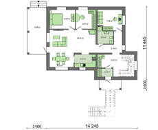 Проект стильного просторного 3-х этажного коттеджа с гаражом