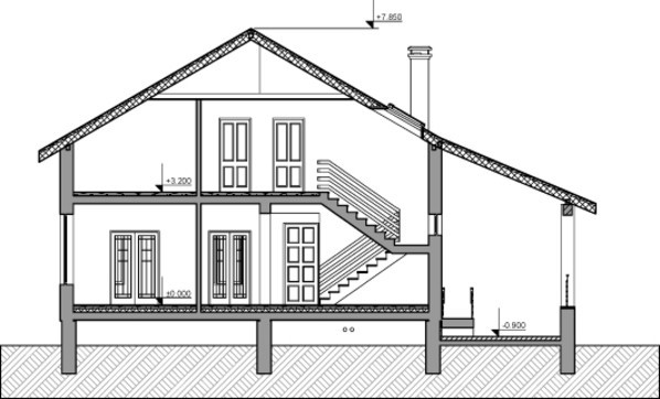 Красивый проект загородного особняка с гаражом и зимним садом