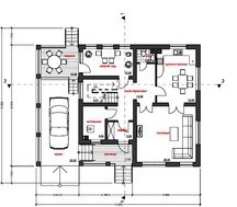 Красивый проект загородного особняка с гаражом и зимним садом