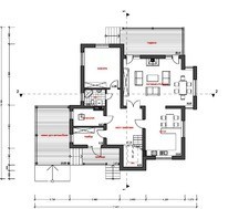 Красивый проект жилого дома с террасой и навесом для автомобиля
