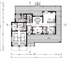 Красивый проект 2х этажного удобного дома с плоской крышей