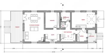 Красивый проект 2х этажного дома для узкого участка