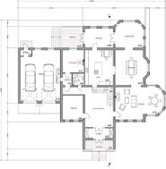 Красивый проект загородного необычного дома для постоянного проживания