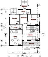 Красивый проект жилого светлого дома с мансардой