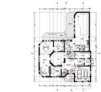 Проект огромного шикарного загородного особняка с цокольным этажом