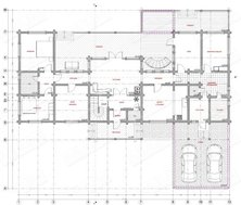 Красивый проект 2х этажного загородного жилого дома с деревянным фасадом