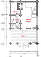 Архитектурный проект гостевого домика из бруса