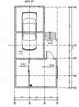 Архитектурный проект гаража с маленькой сторожкой