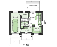 Коттедж с балкончиками в мансарде