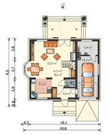 Уютный коттедж со встроенным гаражом