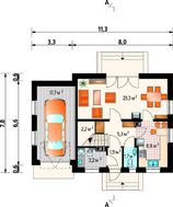 Небольшой уютный коттедж площадью 110 m²