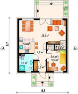 Оригинальный загородный коттедж с удобной планировкой