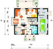 Проект просторного дома с площадью 160 m²
