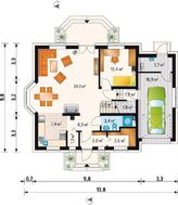 Большой особняк с балконами и эркером