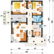 Компактный особняк с размерами 9 на 12 м