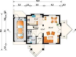 Архитектурный проект небольшого коттеджа с пятью спальнями