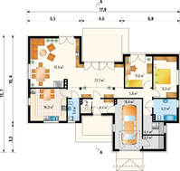 Романтический загородный дом с гаражом и террасой