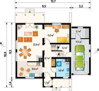 Оригинальный загородный дом в современном стиле с деревянной верандой