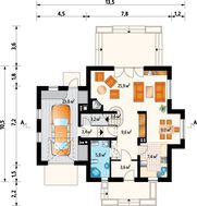 Красивый загородный особняк с балконом и террасой