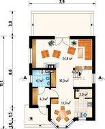 Проект симпатичного коттеджа для небольшой семьи