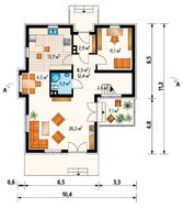 Проект современного коттеджа на две семьи с зимним садом