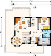 Архитектурный проект красивой усадьбы с изящной деревянной террасой