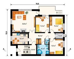 Архитектурный проект огромного загородного особняка с балконами и террасой