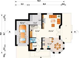 Архитектурный проект просторного коттеджа с удобной планировкой