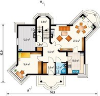 Стильный загородный коттедж с шестью комнатами и нотками средневекового стиля
