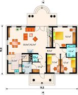 Непревзойденный загородный коттедж с колоннами в греческом стиле