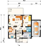 Красивый загородный коттедж с высокой крышей и мансардным этажом