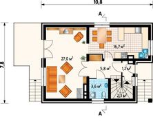 Стильный загородный дом с четырьмя большими комнатами