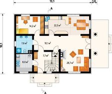 Красивый загородный коттедж с деревянными вставками
