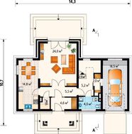 Привлекательный проект коттеджа с мансардой и гаражом